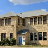 The historic Dripping Springs Academy building, a Recorded Texas Historic Landmark