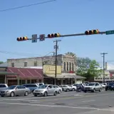 Historic Main Street in Fredericksburg, Texas, a hub for food and wine festivals