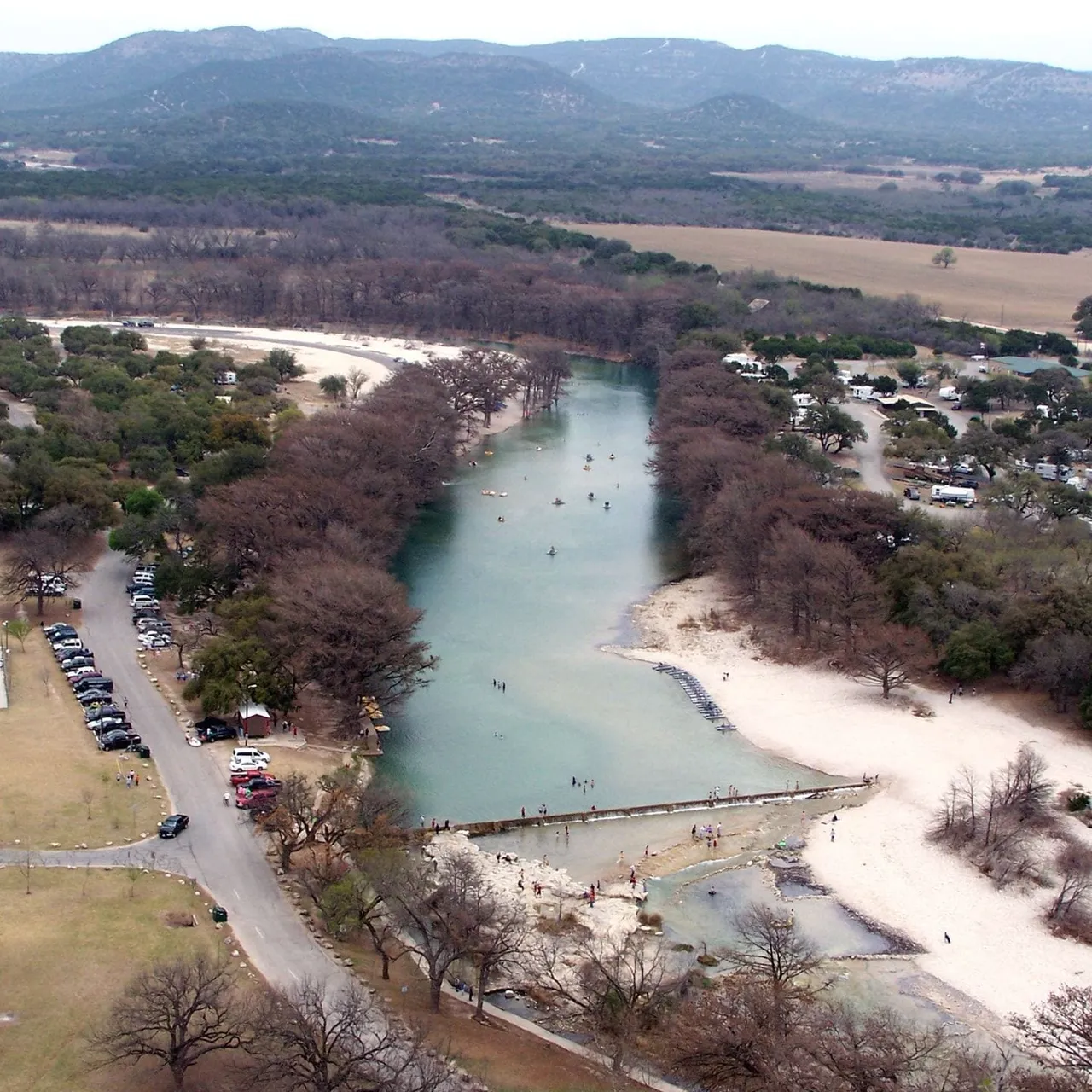 The Frio River viewed from Old Baldy at Garner State Park in the Texas Hill Country