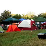 The campgrounds at the Kerrville Folk Festival, a beloved annual Hill Country tradition