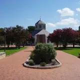 The Vereins Kirche at Marktplatz in Fredericksburg, a central festival location